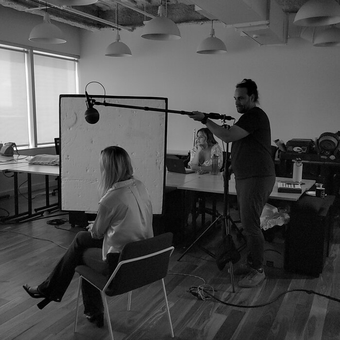 On set, behind the scenes