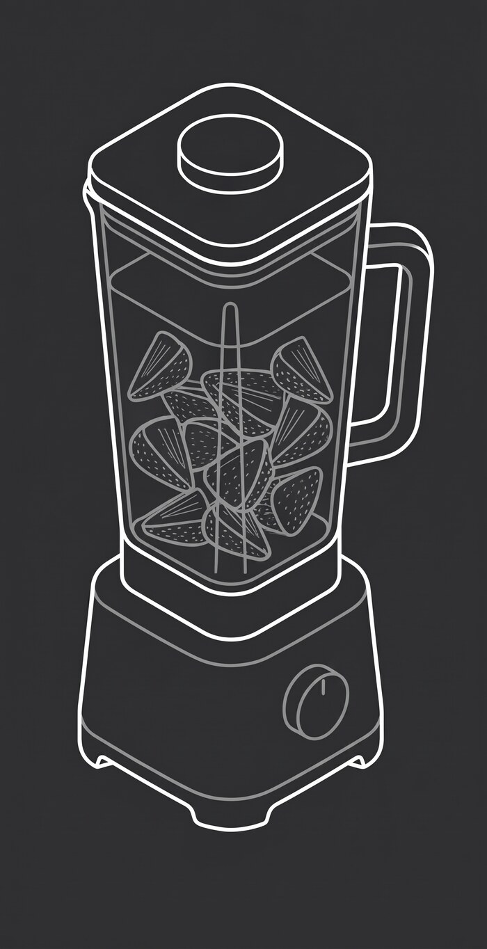 The isolated blender after Nano Banana removed the background