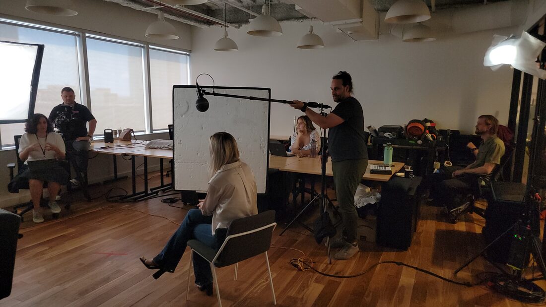 Directing talent on camera