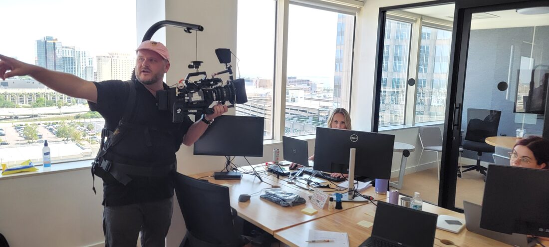 Camera operator on set